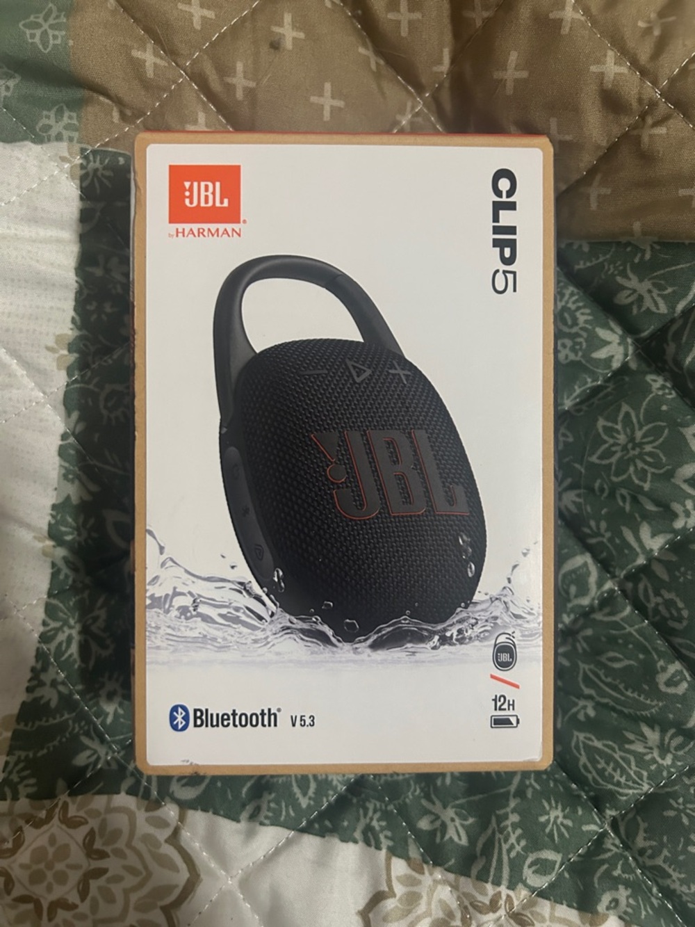 JBL Clip 5 Portable Bluetooth Speaker - Black NWT
